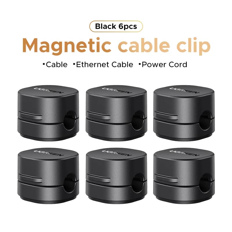 Magnetiske kabelklips for skrivebord