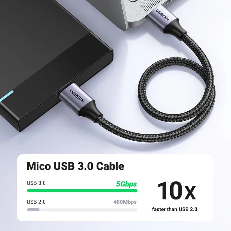USB 3.0 Micro-B hurtigladekabel for data