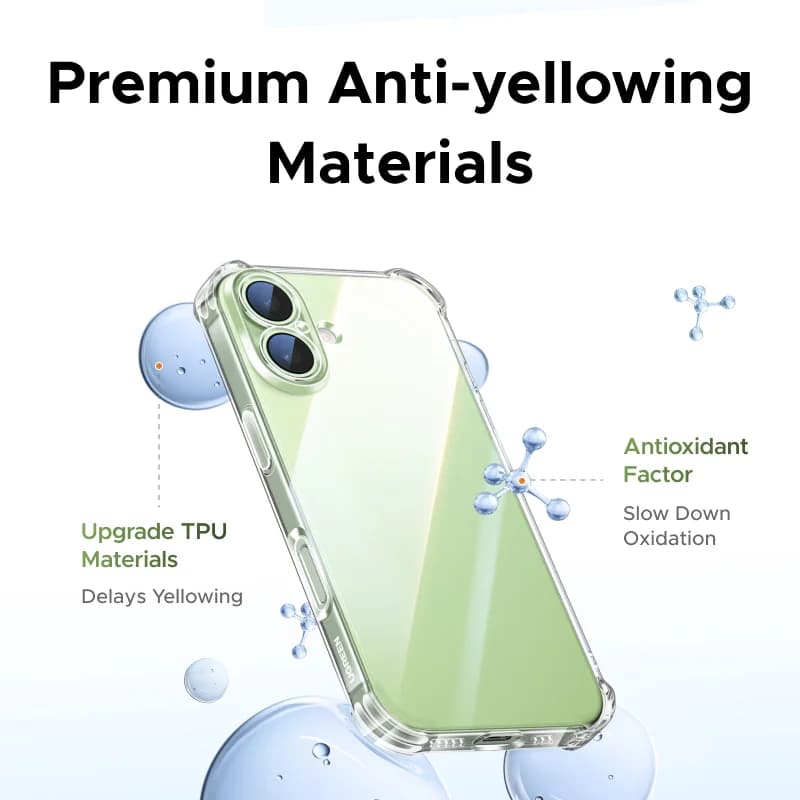 Gjennomsiktig støtdempende airbag-deksel for iPhone