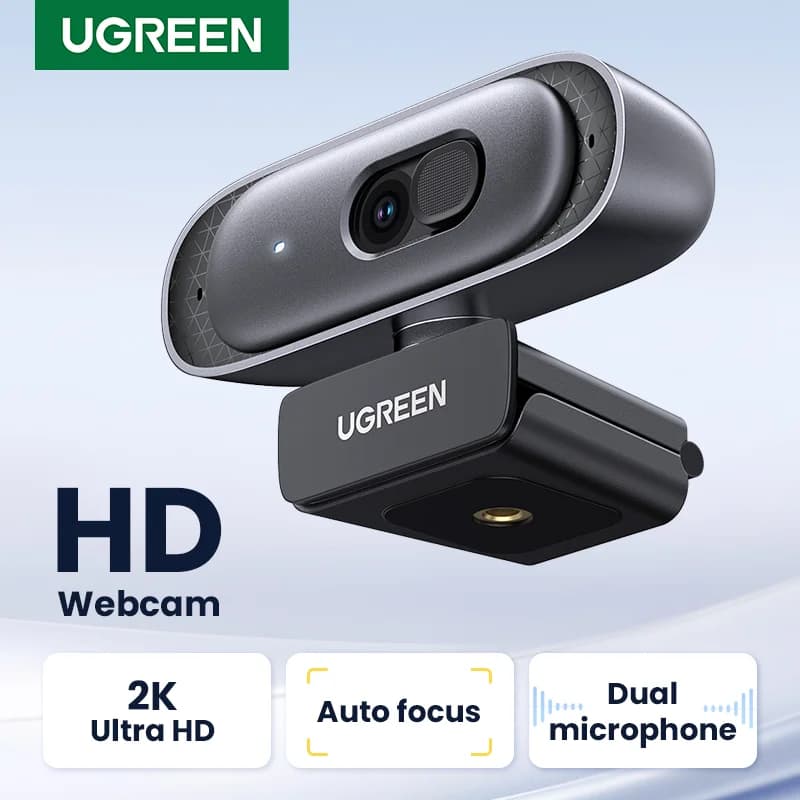 2K HD USB-webkamera med doble mikrofoner