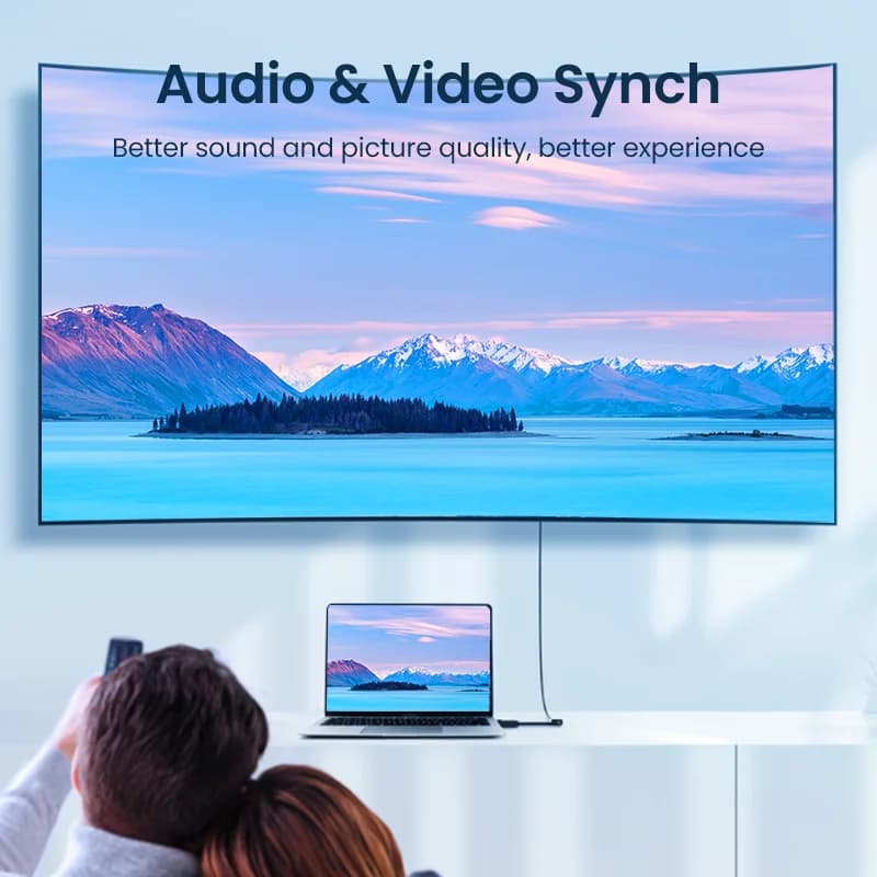 4K DisplayPort til HDMI-adapterkonverter