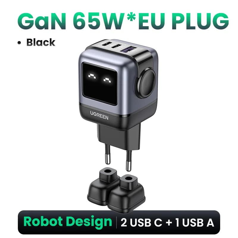 65W GaN USB-C hurtiglader med PPS