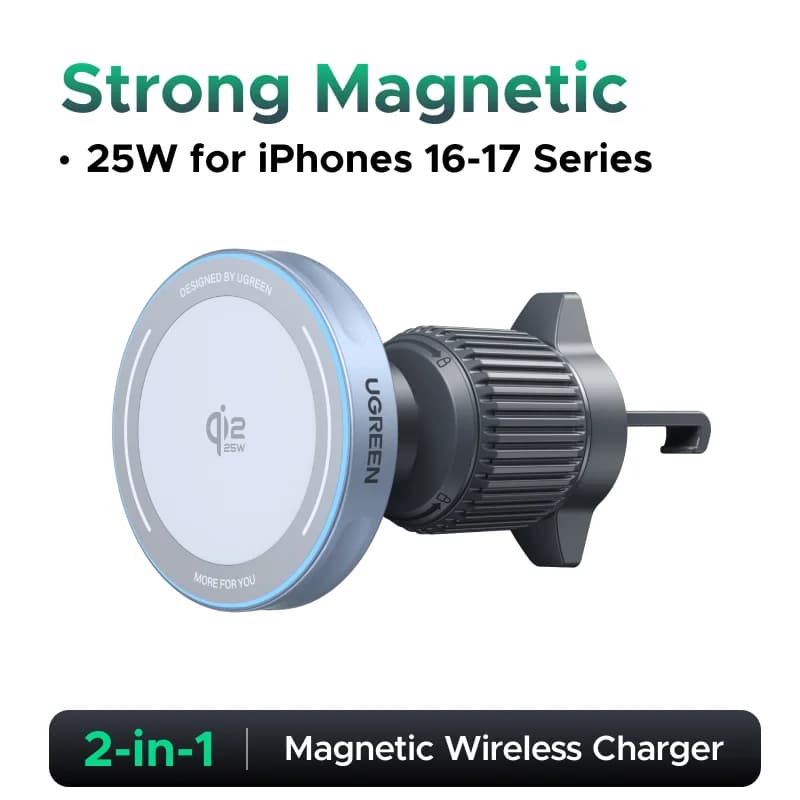 Qi2.2 magnetisk trådløs bil-lader, 25W