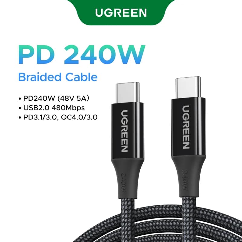 240W USB-C til USB-C hurtigladekabel