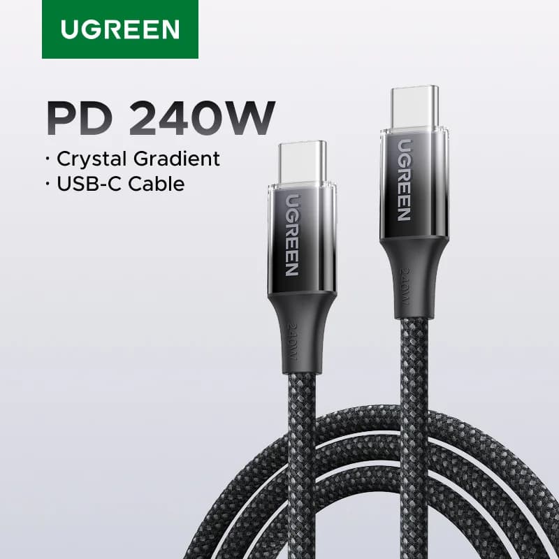 240W USB-C flettet hurtigladekabel