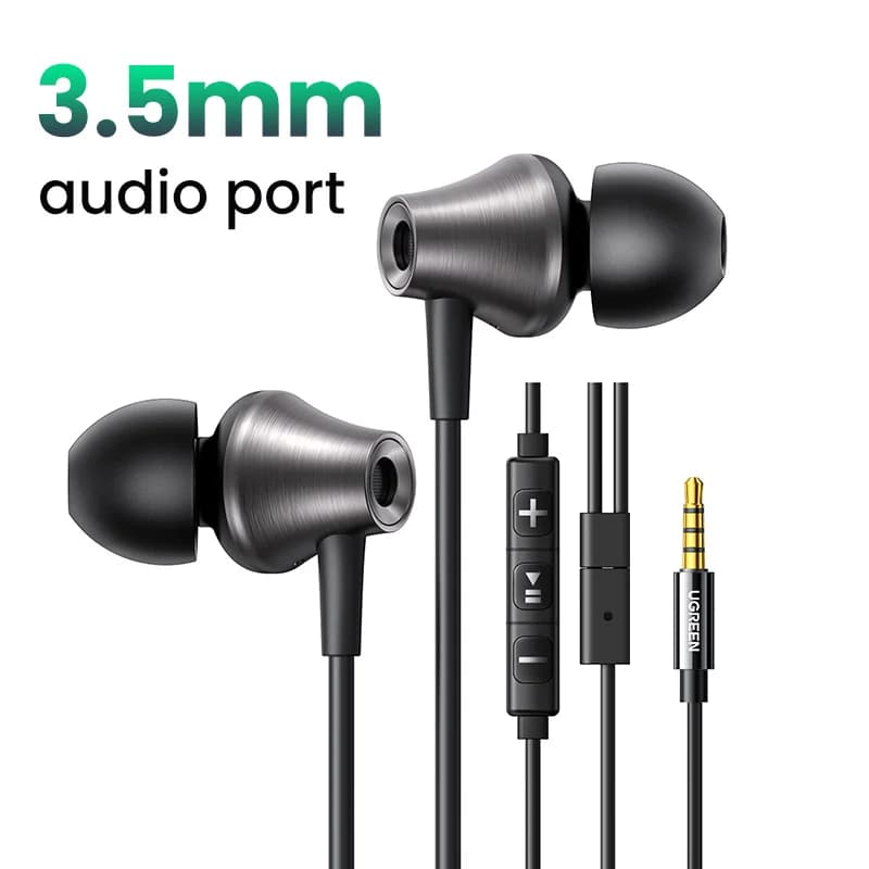 USB-C ledningshodetelefoner med 3,5 mm jack og mikrofon