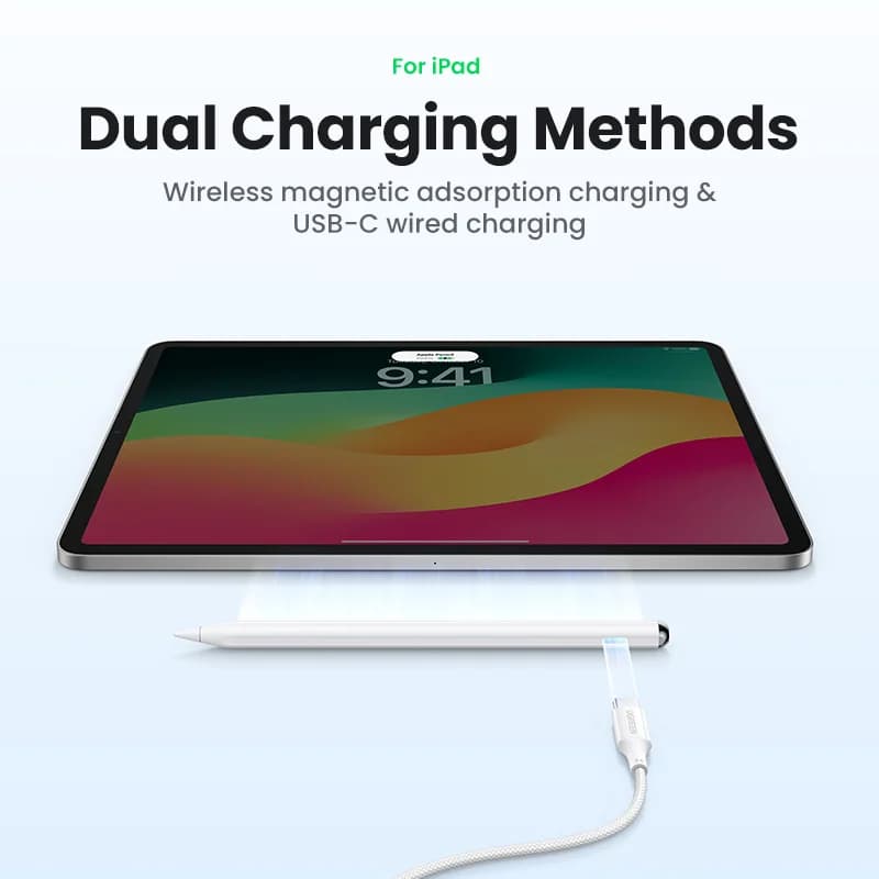 Trådløs styluspenn med håndflateavvisning for iPad