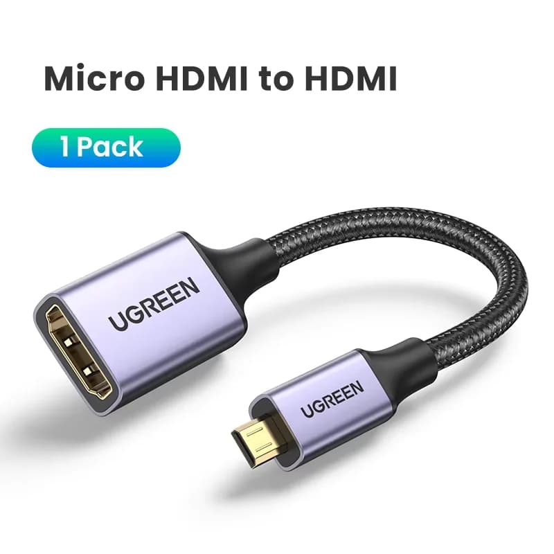 Mikro HDMI til HDMI-adapterkabel 4K