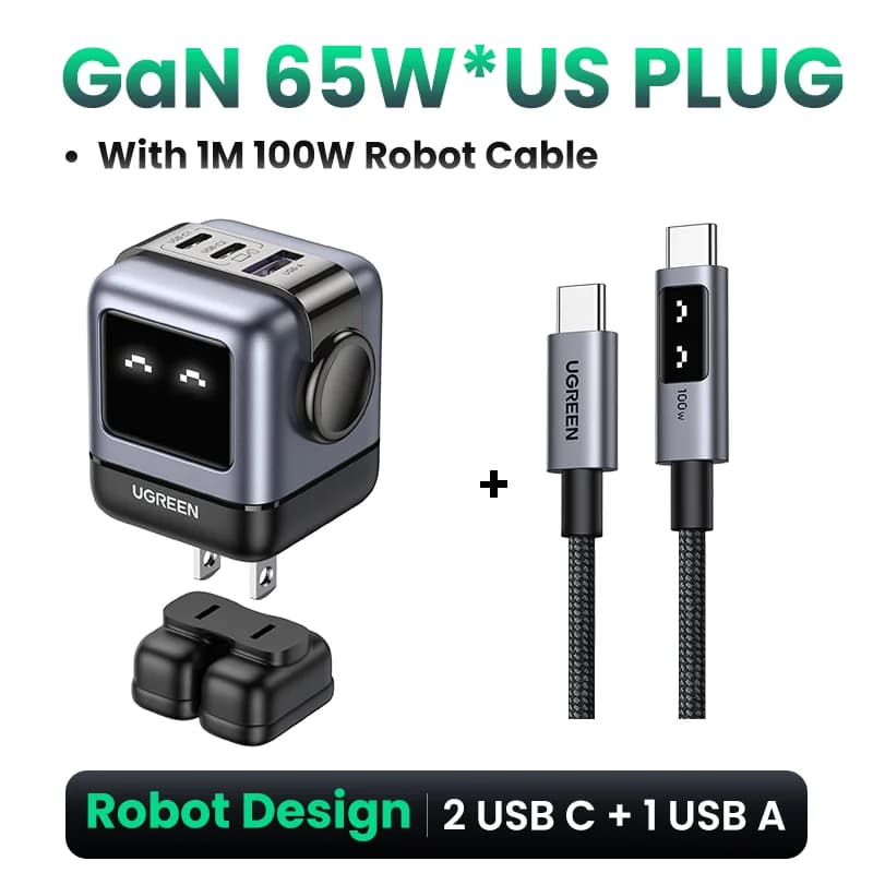 65W GaN USB-C hurtiglader med PPS