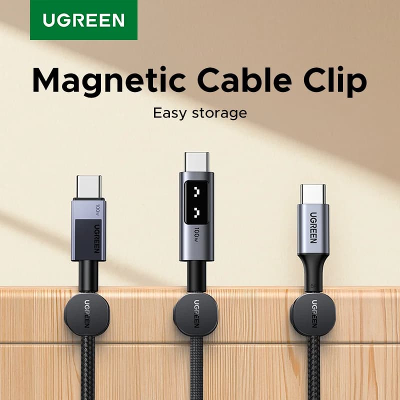 Magnetiske kabelklips for skrivebord