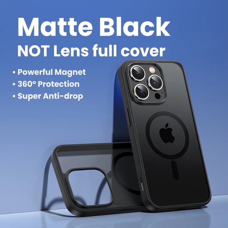Matt magnetisk støtetsikret deksel for iPhone