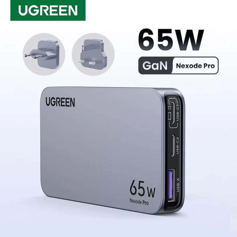 65W GaN USB-C-lader med Quick Charge 4.0