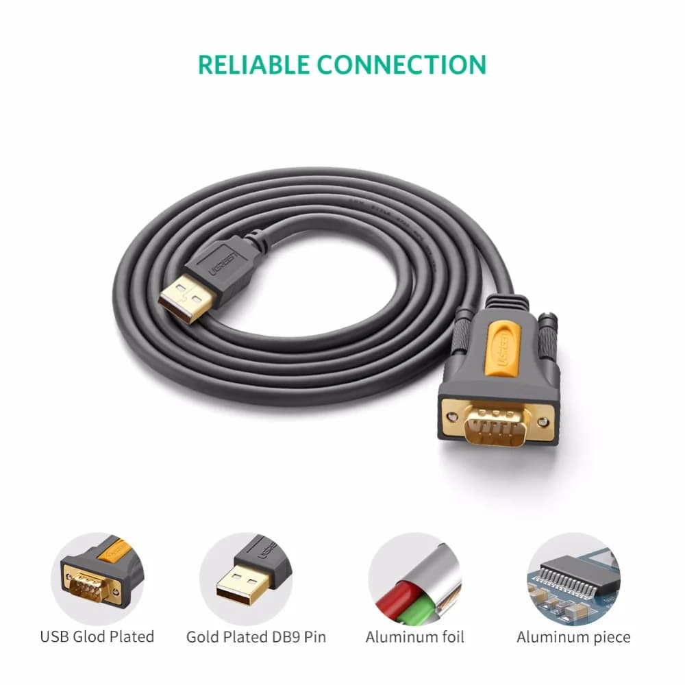 USB til RS232 DB9 seriell port adapterkabel