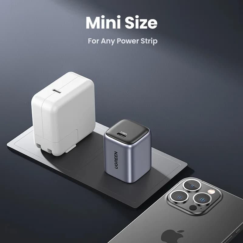 20W GaN USB-C hurtiglader, US-plugg
