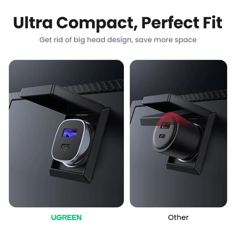 USB-C bilader med Quick Charge 4.0 og PD
