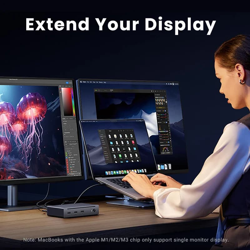 8-i-1 Thunderbolt 4 dokkingstasjon med 8K-utgang