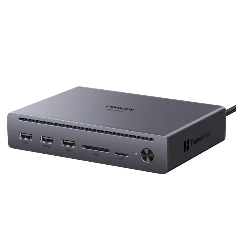 Thunderbolt 5 10-i-1 dokkingstasjon med 120Gbps