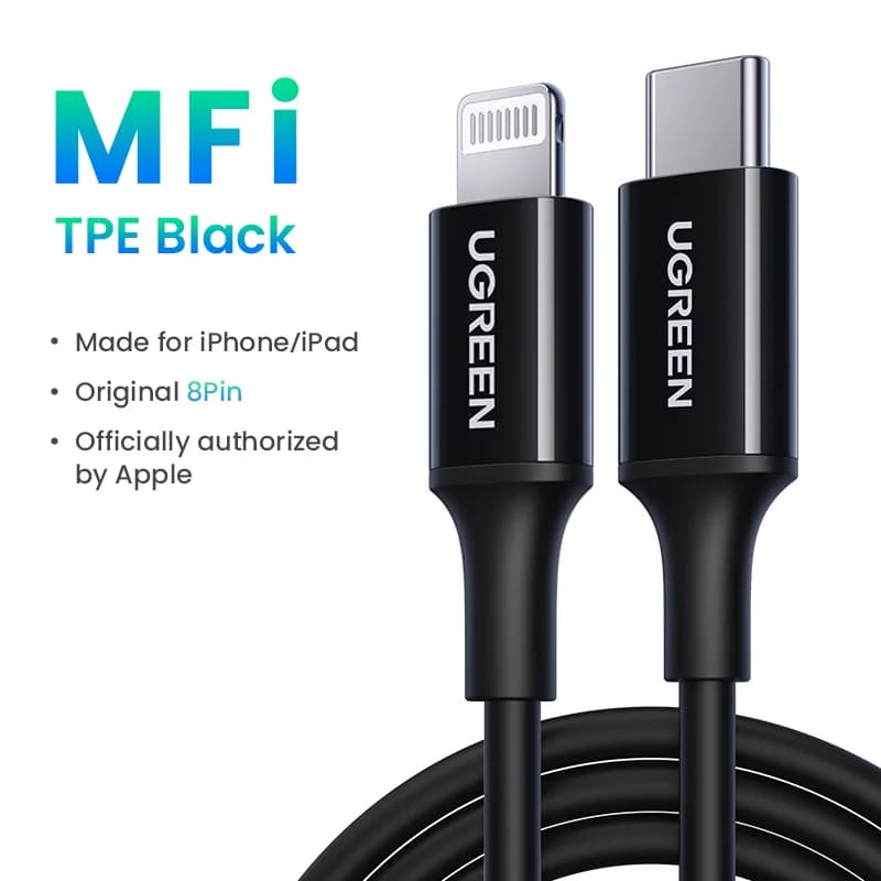 USB-C til Lightning-kabel, 20W PD, MFi