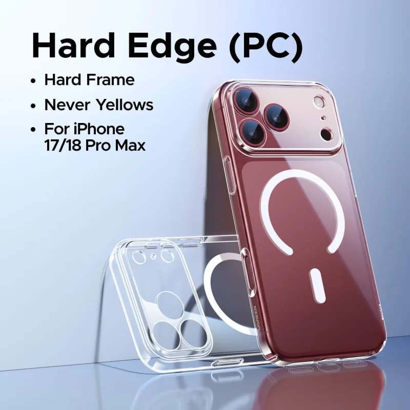 Magnetisk gjennomsiktig PC-deksel for iPhone med MagSafe