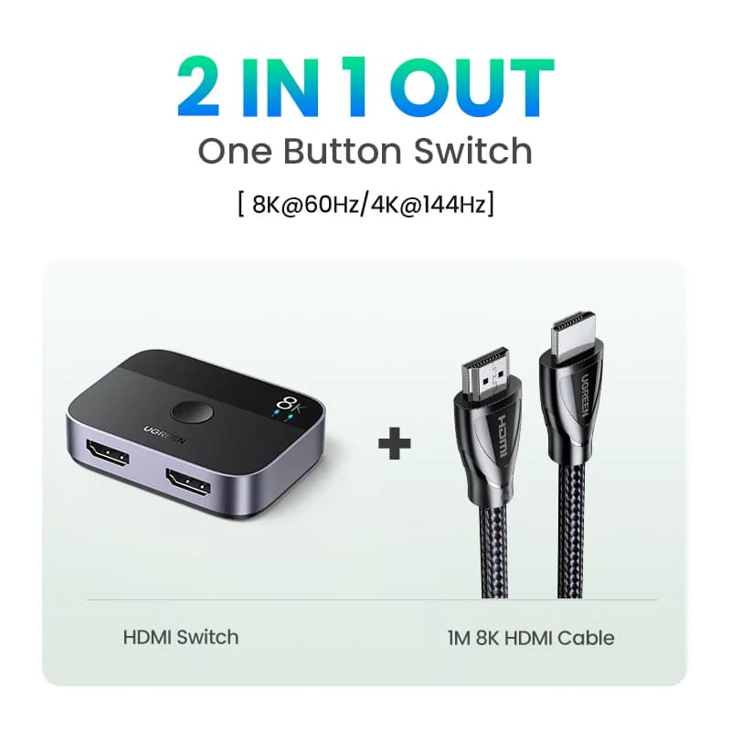 8K 60Hz HDMI 2.1 splitter og switcher