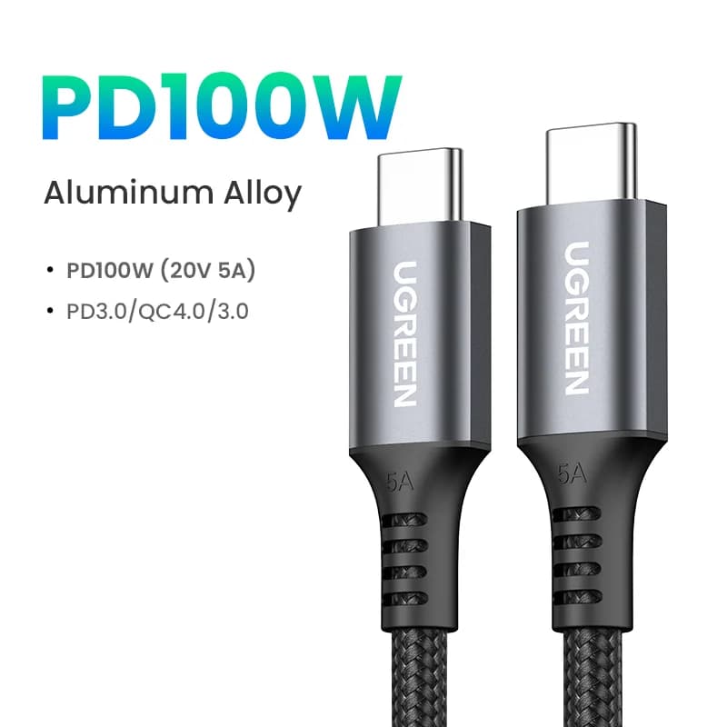 USB-C til USB-C-kabel, 100W PD, 5A