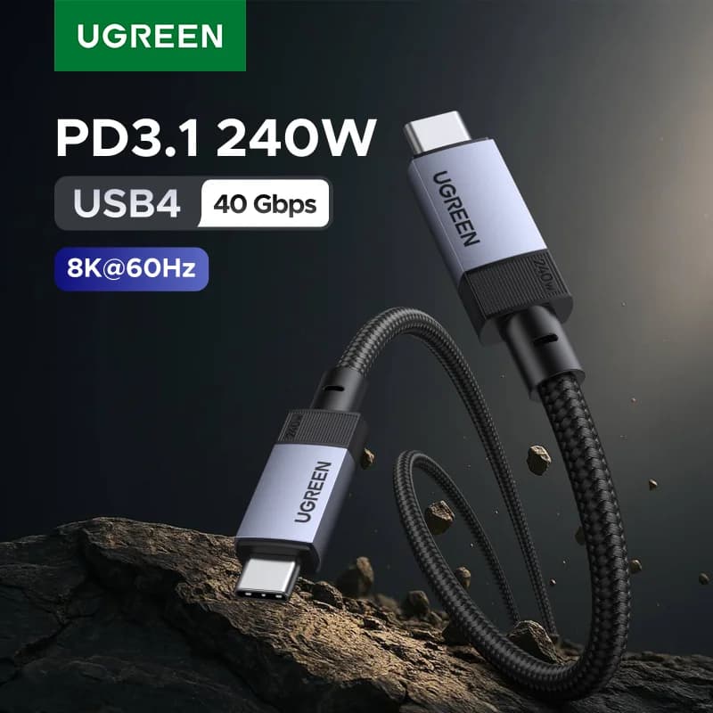 USB4-kabel, 240W PD og 40Gbps dataoverføring