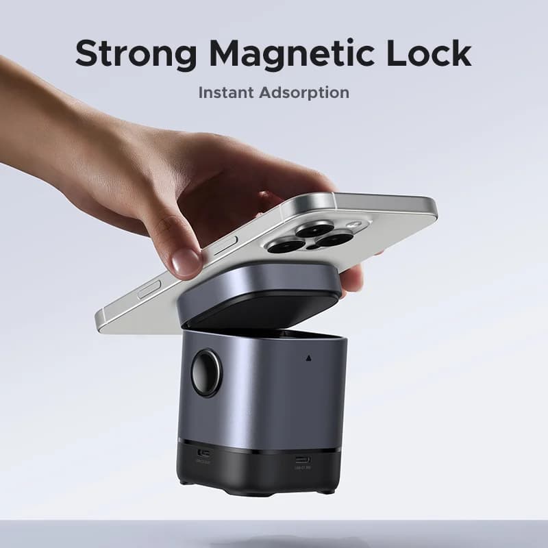 Qi2 15W magnetisk trådløs ladestativ med kabel
