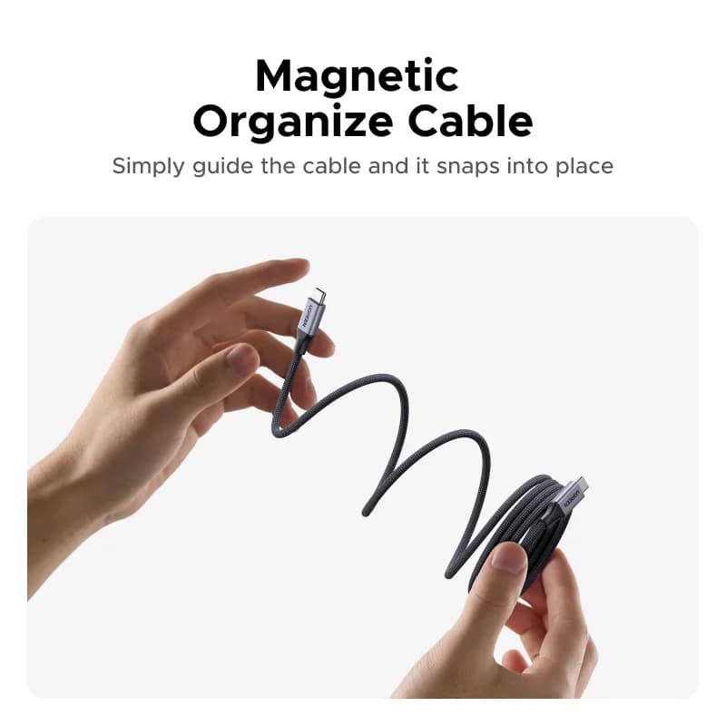 240W USB-C magnetisk flettet ladningskabel