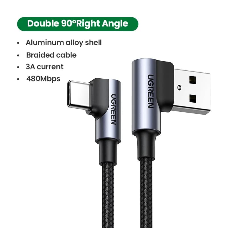 USB-C til USB-C-kabel, 3A, 0,25-3m