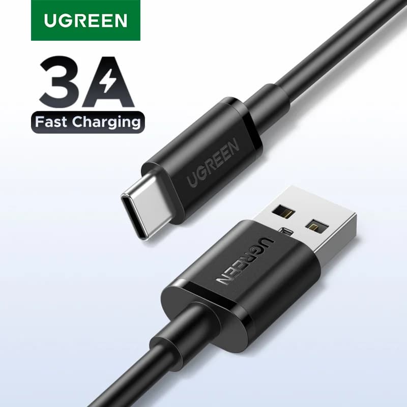 USB-A til USB-C-kabel, 3A, 0,25–3m