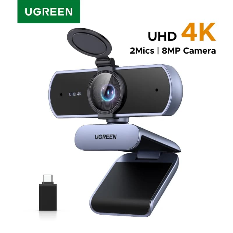 4K Webkamera, 8MP, Autofokus, Dobbel mikrofon