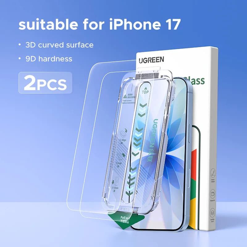 Herdet glass-skjermbeskytter for iPhone, 2-pakning