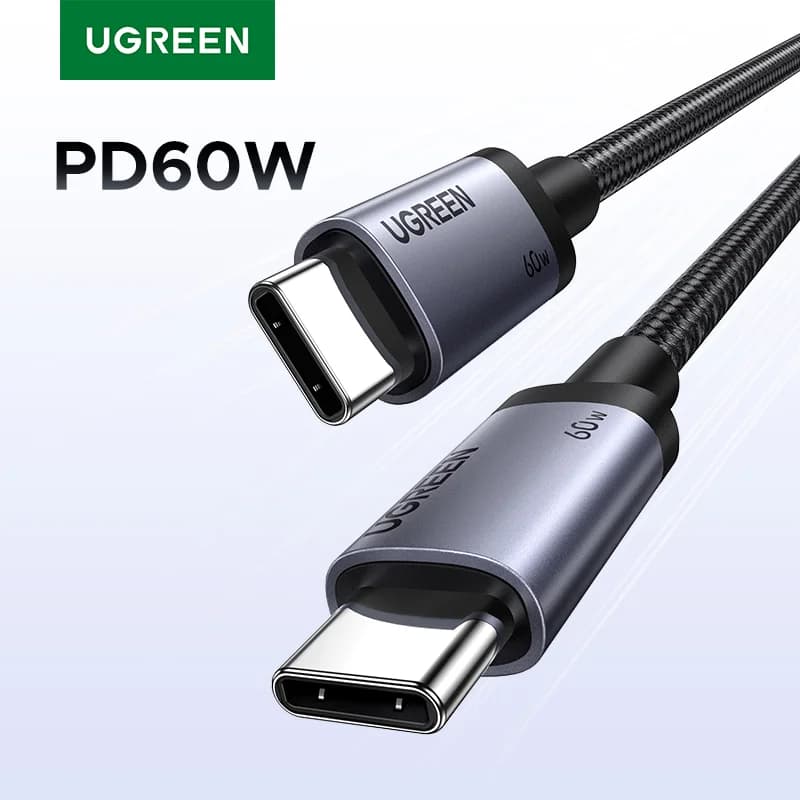 USB-C til USB-C-kabel, 60W PD hurtiglading