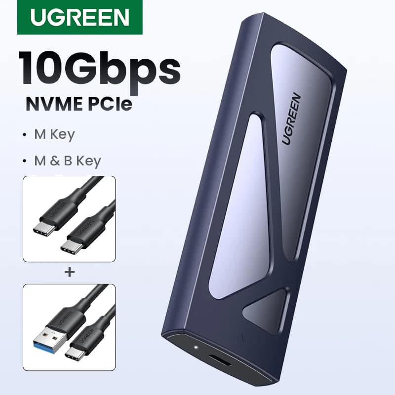 M.2 NVMe SSD kabinett USB-C 5Gbps