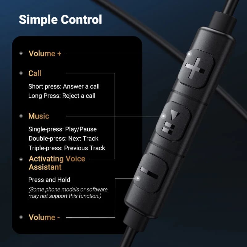 USB-C ledningshodetelefoner med 3,5 mm jack og mikrofon