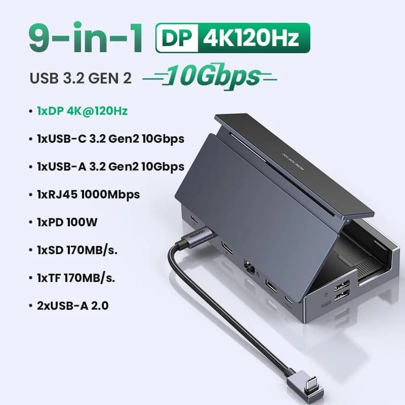 6-i-1 USB-C dokkingstasjon, 4K HDMI, Ethernet