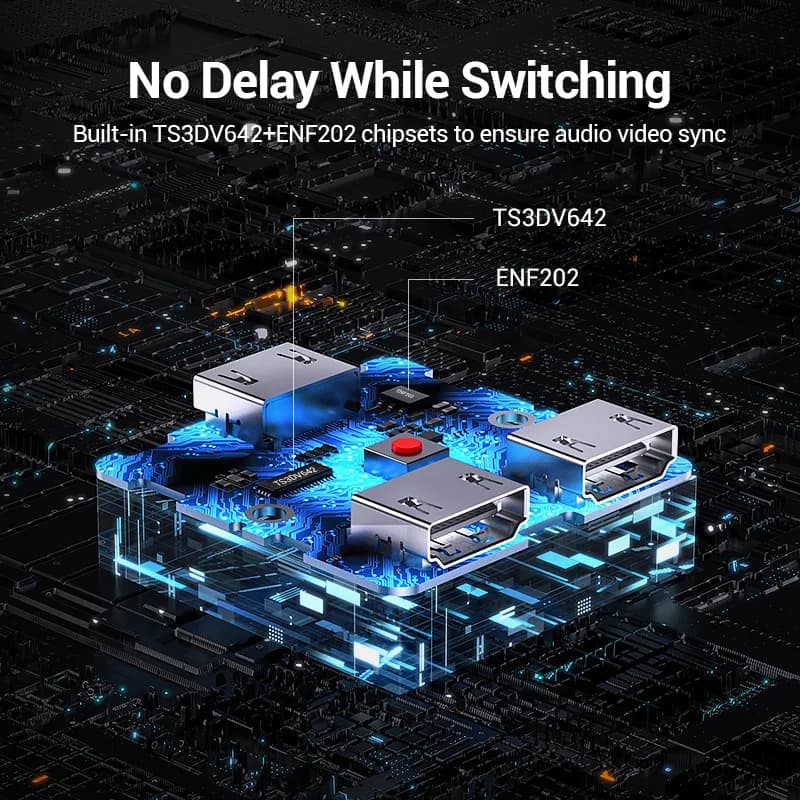 Toveis 4K HDMI-splitter og -bryter