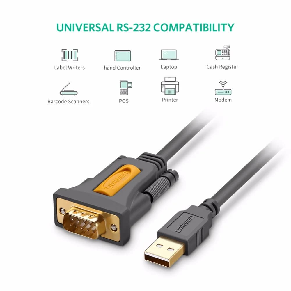 USB til RS232 DB9 seriell port adapterkabel
