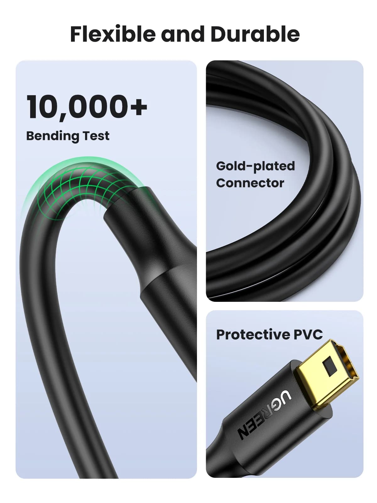 Mini USB til USB data- og ladekabel