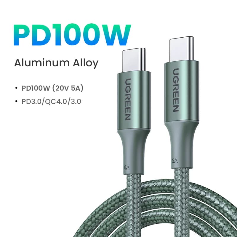 USB-C til USB-C-kabel, 100W PD, 5A