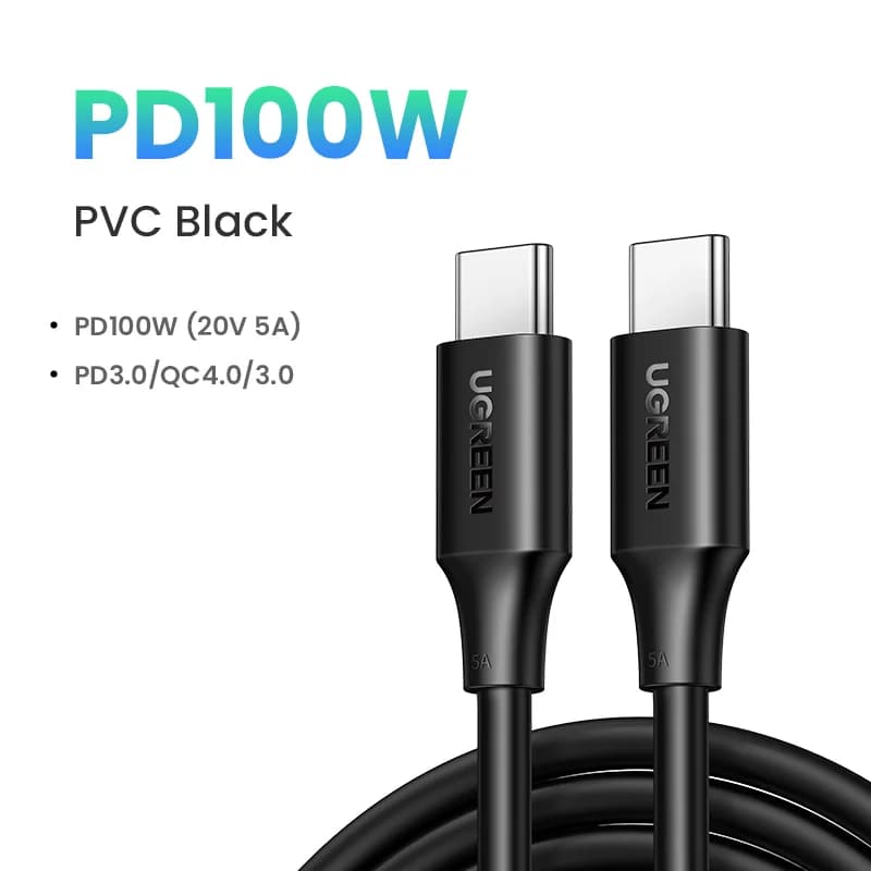 USB-C til USB-C-kabel, 100W PD, 5A