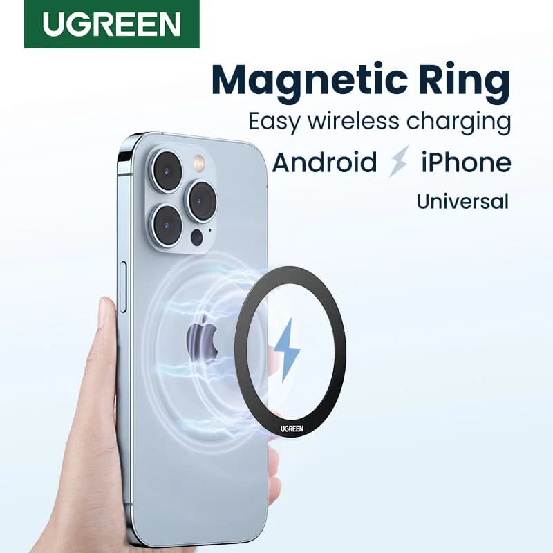 Magnetisk metallringadapter for MagSafe trådløs lading