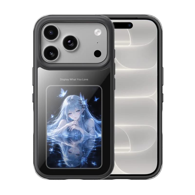Magnetisk deksel med E-Ink-skjerm for iPhone Pro Max