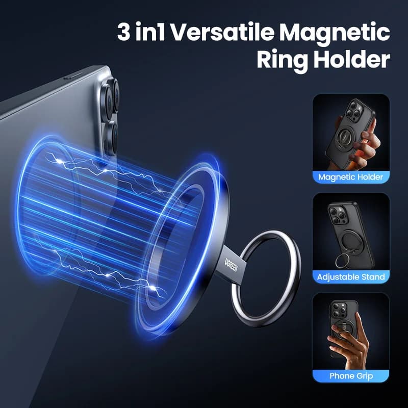 Magnetisk telefonsmykkering med 360° rotasjon