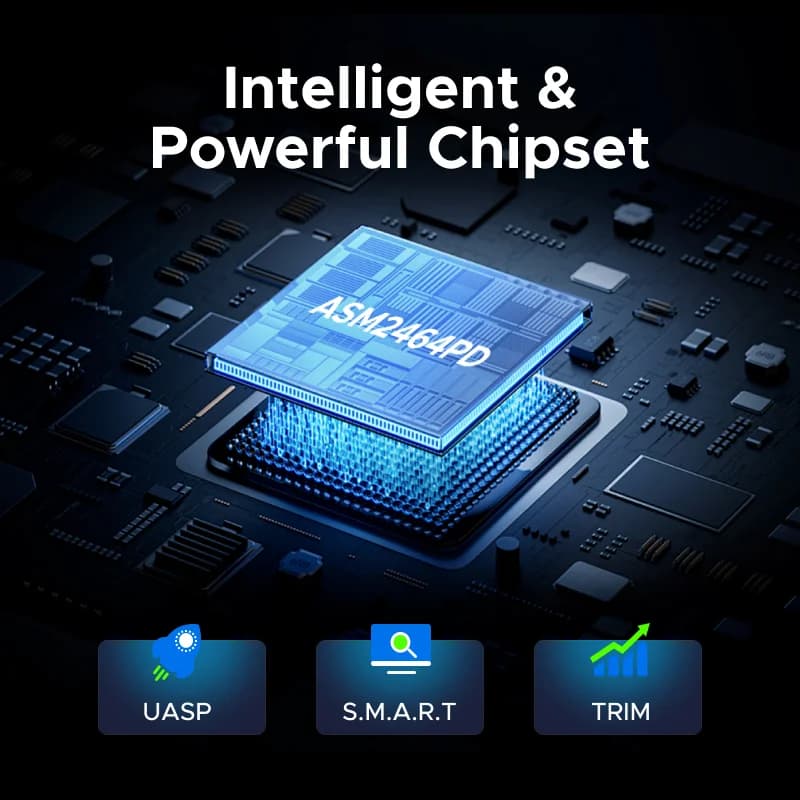 USB4 M.2 NVMe SSD-kabinett, 40Gbps, Thunderbolt