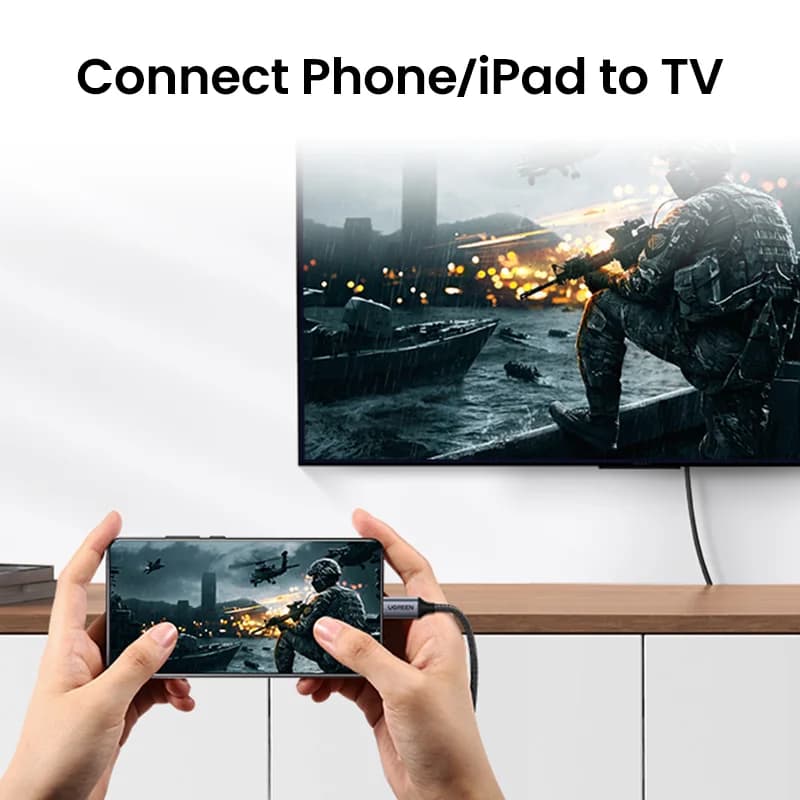 USB-C til HDMI kabel, 4K oppløsning videoadapter
