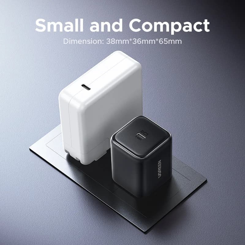 45W GaN USB-C Vegg-lader, PPS QC3.0
