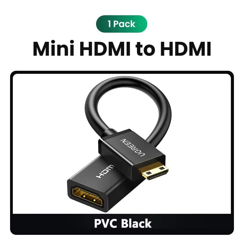 Mini HDMI til standard HDMI 4K adapterkabel